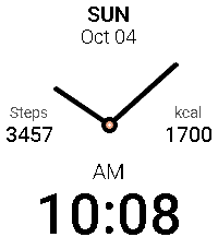 Minimal Hybrid light theme on Pebble Time 2