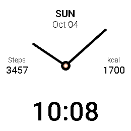Minimal Hybrid light theme on Pebble Round 2