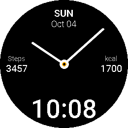 Minimal Hybrid intro animation on Pebble Round 2