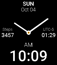 Minimal Hybrid minute sweep on Pebble Time 2