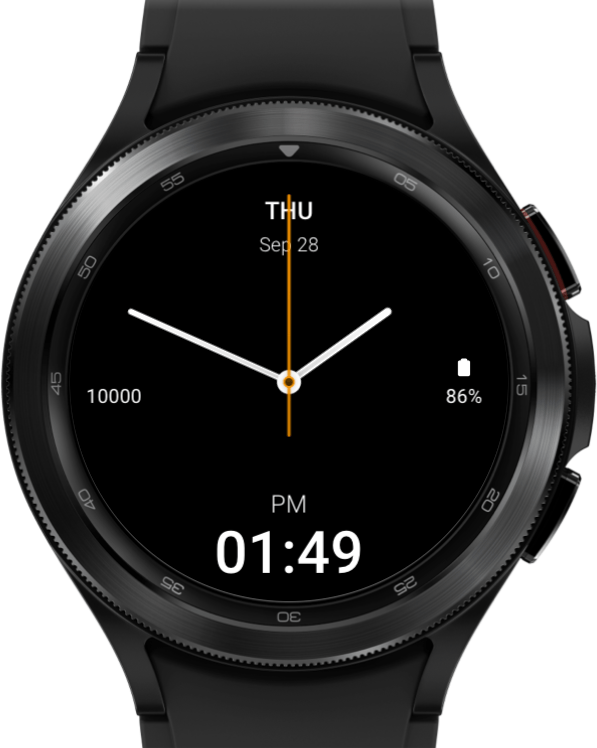 Minimal Hybrid on a Wear OS watch